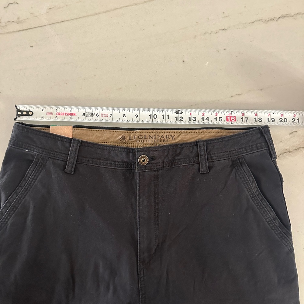 Legendary Outfitters Men's Stretch Canvas Pants Black 38X32 NWT - Picture 8 of 9